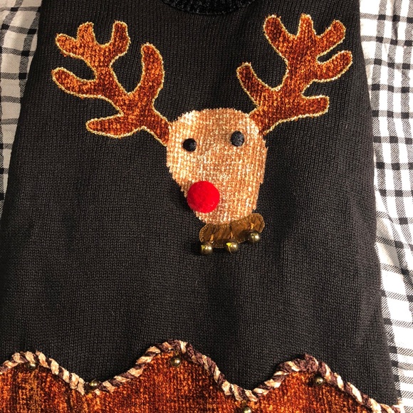 Vintage Jack B. Quick Petites Reindeer Sweater - Picture 5 of 7